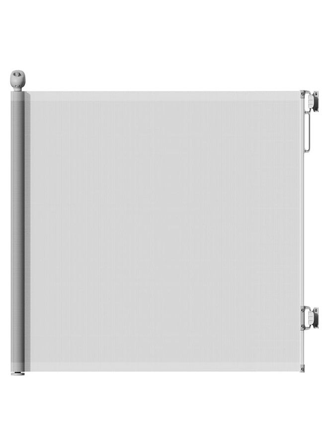 OCOELY Retractable Baby Gates for Stairs Doorways Hallways, Soft Mesh Safety Retractable Dog Gate for Pet, Indoor Or Outdoor Use, Easy Installation,33.6" Tall,Expands to 55" Wide,Grey - Image 1